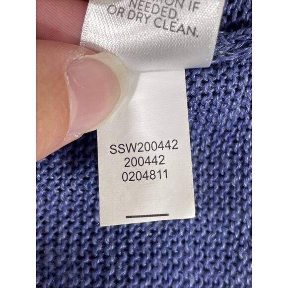 J‎ Jill Top Womens Size PS Blue Linen Viscose Knit Long Sleeve Comfort Casual - Picture 11 of 13
